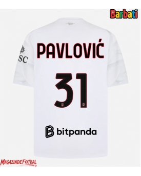AC Milan Strahinja Pavlovic #31 Tricou Fotbal Replică 2026-27 Barbati Deplasare AC Milan Strahinja Pavlovic #31 Tricou Fotbal Replică 2026-27 Barbati Deplasare